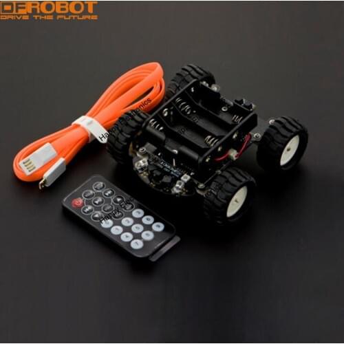 DFRobot MiniQ 4WD Cross Country, Atmega32U4 support substacle avoidance/line tracking/remote for Arduino Leonardo learning