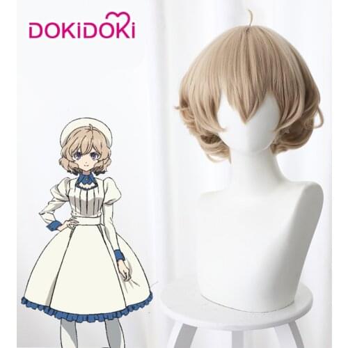 Dokidoki Anime Invented Inference Cosplay Iwanaga Kotoko Wigs Short Brown Hair Party Costume Wig Heat Resistant Syntheti Cosplay