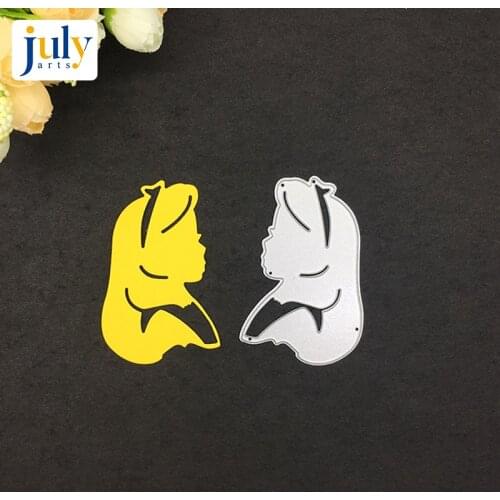 Julyarts Cutting Dies Silver Beautiful Woman Embossing Stencil For DIY Scrapbook Paper Album for Handwork Creative New Dies