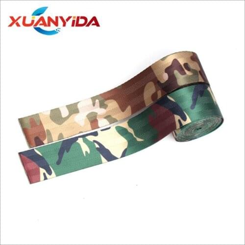 Ready Stock 3.6M Roll Camouflage Seat Belt Webbing Fabric Racing Car seat stoller Safety belts Harness backpack belt Strap4.8cm