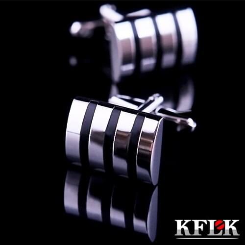 KFLK Luxury 2020 NEW shirt cufflinks for mens gifts Brand cuff buttons Black cuff links High Quality abotoaduras Jewelry