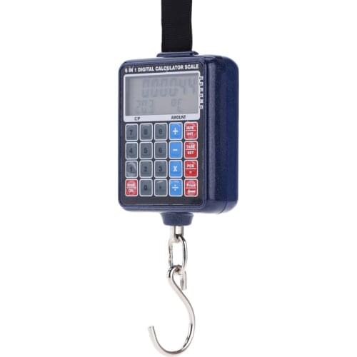 50kg/10g Multi-functional Mini Digital Hanging Luggage Weight Scale Calculator Weighing Tool WIth Calculator