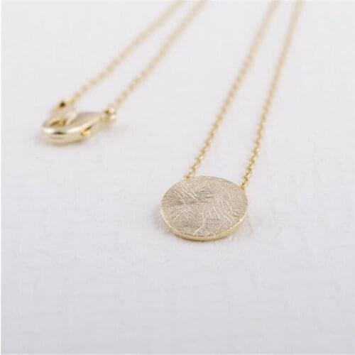 Fashion round cakes pattern necklace necklaces for women design chain of clavicle