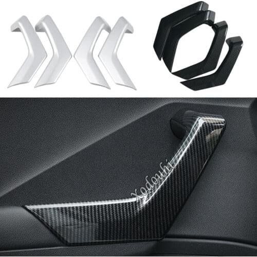Car Sticker Trim Styling Door Inner Handle Armrest Handrail Frame Panel Parts For Volkswagen Vw T-ROC TROC 2017 2018 2019 2020