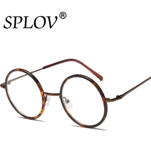 2017 New Metal Simple Art Glasses Boy Girls Frame Flat Round Eyewear Armacao De Grau Para Mulher Half Frame Glasses