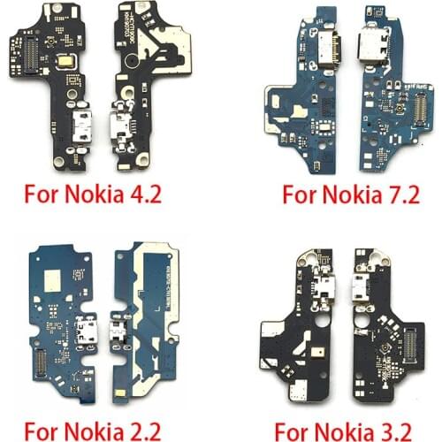 New For Nokia 2.2 3.2 4.2 7.2 Dock Connector Micro USB Charger Charging Port Flex Cable Microphone Board