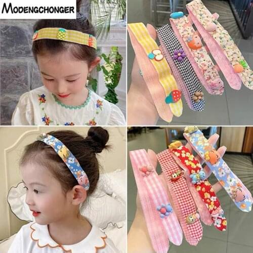 1PC Sweet Cartoons Velcro Headband Wash Face Headband For Girls Bangs Stickers Magic Stickers Hairband Headwear Hair Accessories