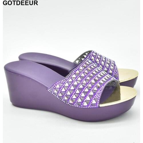 Platform Wedges Slippers Women Sandals Female Shoes with Rhinestone New Fashion Heeled Shoes Casual Summer Slides Slippers Women