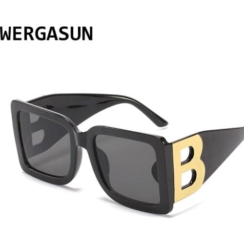WERGASUN Brand Designer Sunglasses Women High Quality Retro Sunglasses Women Square Glasses Women/Men Luxury Oculos De Sol