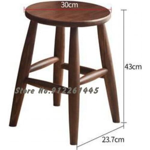 Solid Wood Stool Creative Multifunctional Small Round Stool Simple And Modern Makeup Stool Dining Stool