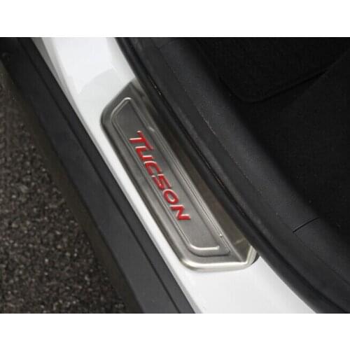 STYO Car Stainless Steel Door Sill Scuff Plate Welcome Pedal for Tucson 2016 -2018