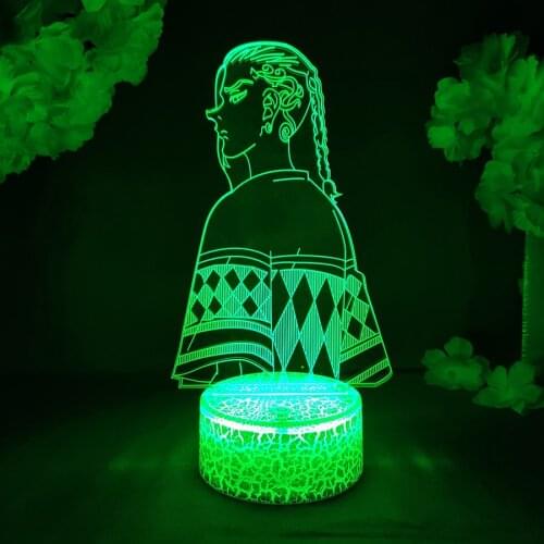 Draken Figure LED Anime Lamp Tokyo Revengers Collectible Novelty Touch Sensor Manga Lights Otaku Must Have Hobby Lighting Gift