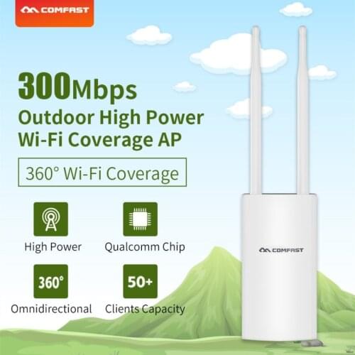 Comfast CF-EW71 300Mbps High Power Outdoor AP wifi router 360 degree Coverage Access Point Wifi Base Station with dual antennas