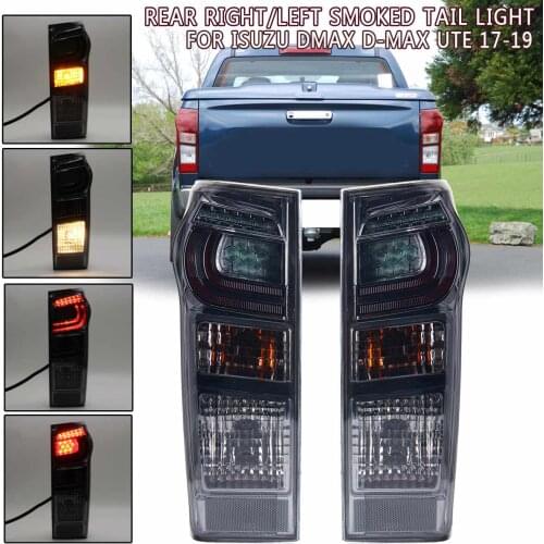 2PCS Car Rear Left/Right Smoked Tail Light Brake Signal Lamp LED For Isuzu DMax D-Max Ute 2017 2018 2019 898125393 8961253983