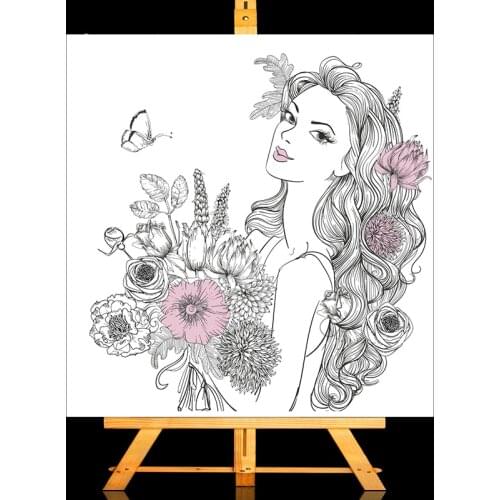 ZhuoAng Butterfly Girl Clear Stamps/Card Making Holiday decorations For scrapbooking Transparent stamps 13*13cm