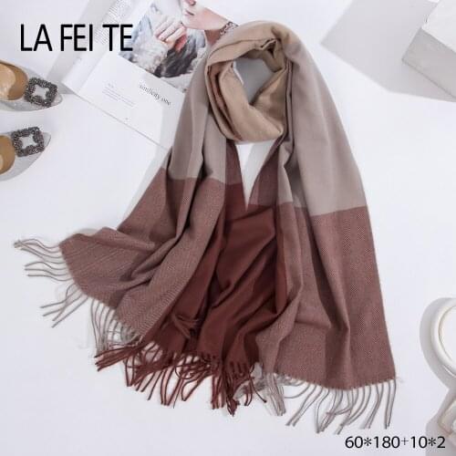 Winter Women Cashmere Scarf Patchwork Wraps Female Foulard Men Tassel Blanket Shawls Stoles Women Pashmina Scarves For Ladies