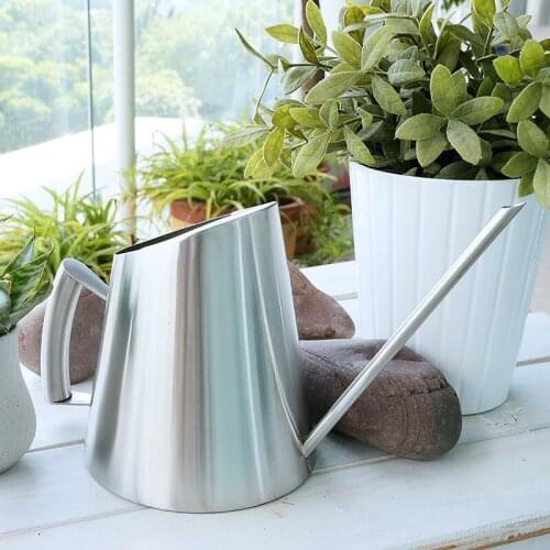 1.5L stainless steel watering flower bottle fine mouth drip flower pot watering cane long mouth succulent plant watering device