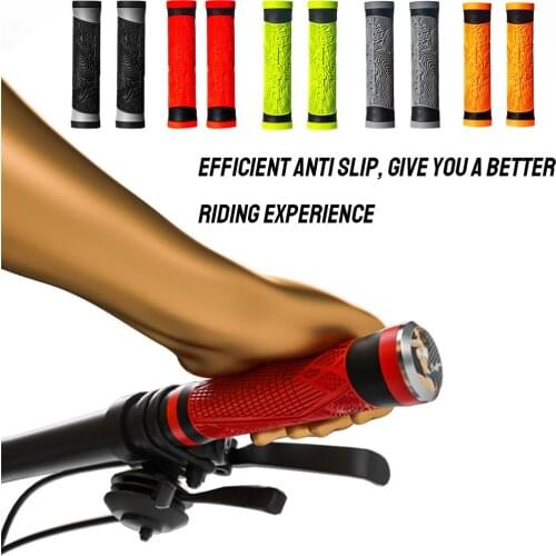 1Pair Bicycle Handlebar Cover Soft Rubber 3D Modern Fashion Cycling Grip Soft Anti-Slip Anti-Vibration Bike Handle Bar Cover