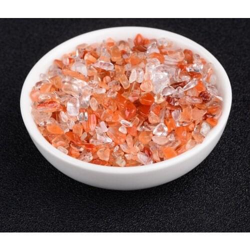 100g 5-8mm Natural Red Quartz Crystal Rock Chip Healing Gravel Stone Mineral Health Decoration Meditation Wicca decor
