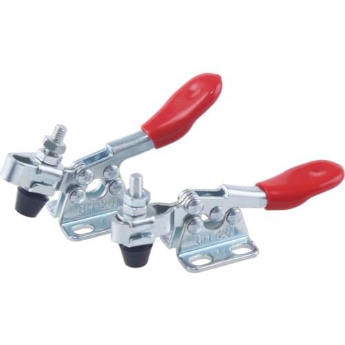 4pcs GH-201A Horizontal Toggle Clamp Quick-Release Toggle Clamps Set 27KG Vertical Toggle Clamp Hand Clip Tool