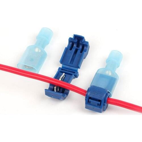 40 120 Pcs T-Type Non-Breaking Main Line Branch Wiring Clamp Combination Box Rectangle Cable Wiring Clip AWG AC/DC Wire Storage