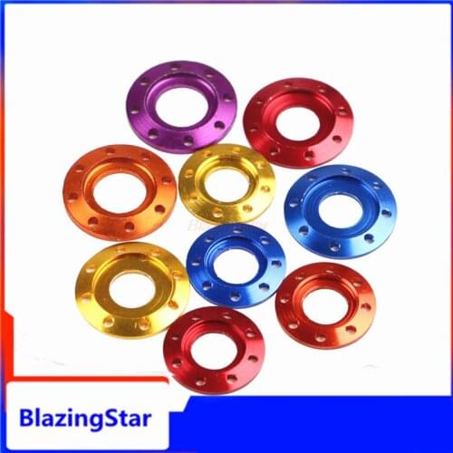 Aluminum Alloy Color Nut Hollow-out Fastening Screw Flange Gaskets Decoration Reinforcement Anti-skid Teeth 5pcs