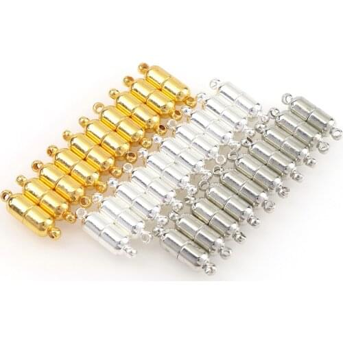 5pcs/lot 3Colors Oval Metal Magnetic Clasp DIY Necklace Bracelet Connectors Jewelry Supplies Finding