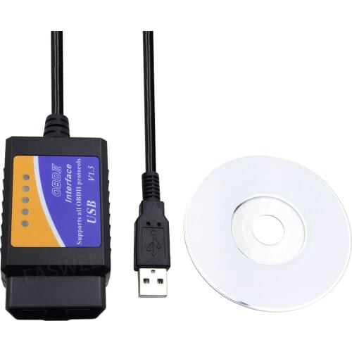 ELM327 v1.5 USB OBD2 Car Scanner Adapter For Renault Megane II 2005 (ISO)