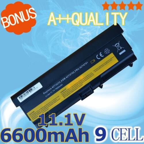 6600mAh Battery for Lenovo ThinkPad E40 E50 L410 L412 L421 L510 L512 L520 SL410 SL510 T410 T410i T420 T510 T510i T520 W510