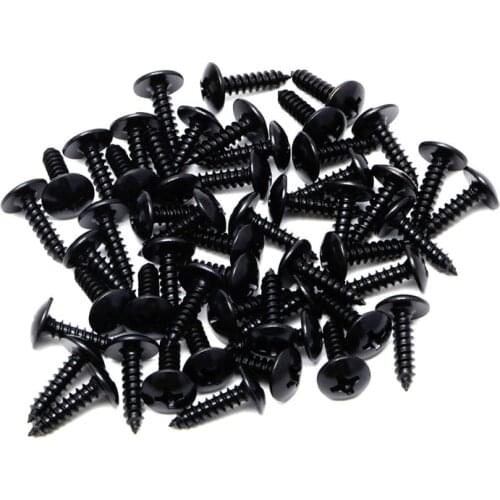 Guitar Accessories 50Pcs Guitar Bass Pickguard Screws Mounting For ST TL LP SG Guitar Black