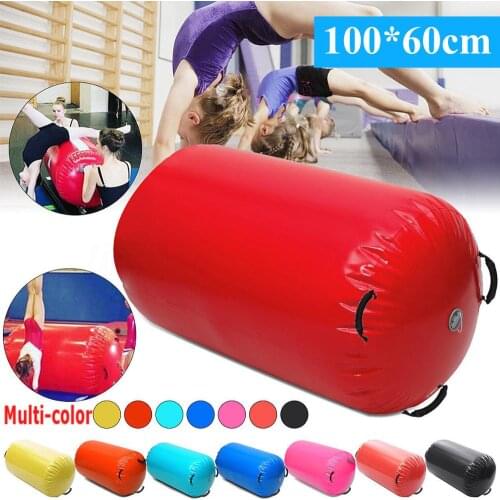 Free Shipping Inflatable Air Roller For Gymnastics 100*60cm Air Barrel For Training Hot Sale Air Track Roller Yoga