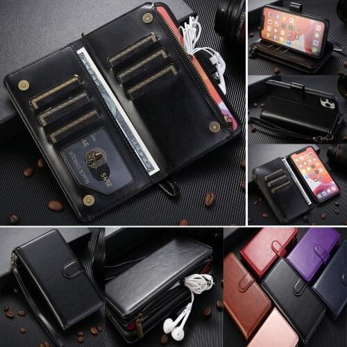Wallet Case For Huawei P40 lite 4G P40 lite 5G 9 Card Slot Phone Cover Bag Multifunction Leather phone Flip cover bags