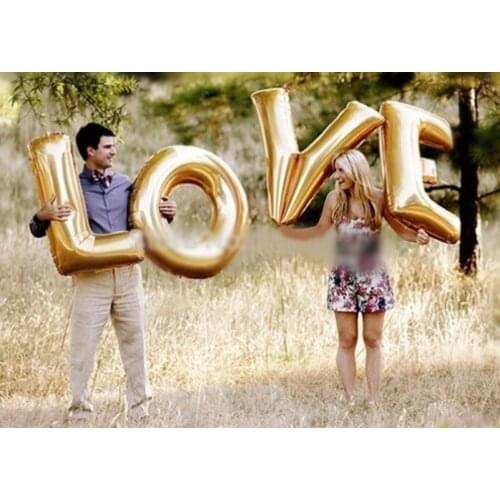 30 inch Gold Silver LOVE Foil Balloons 4pcs Letter Love Balloons Wedding Party Decorations Helium Balloon Party Supplies