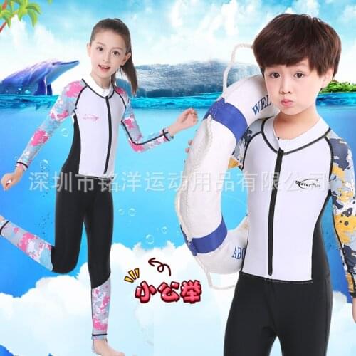 Wetsuits Boys girls Scuba Diving Wet Suits Kids One-Piece Rear Zipper Snorkeling Children Diving Wetsuits