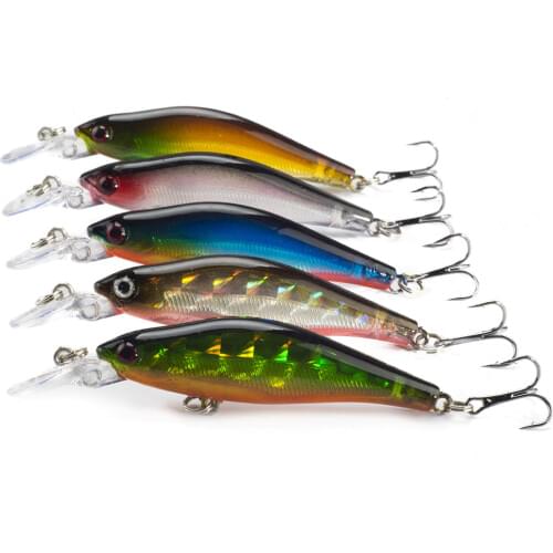 Gorgons Fishing Lure Tackle 80mm 6g Slowly Sinking Hard Bait Bass Fishing Lure Minnow Jerkbait
