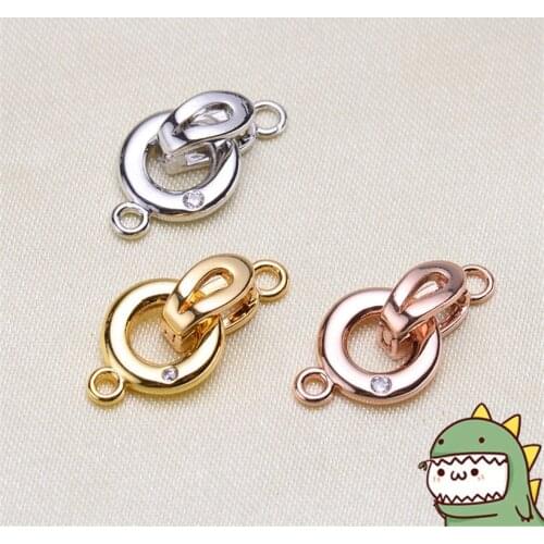 Jewelry Making DIY Golden/Silvery Connector Clasps Findings Women Fashion Beads Pearls Bracelets Metal Clasps Accessories YLPJ