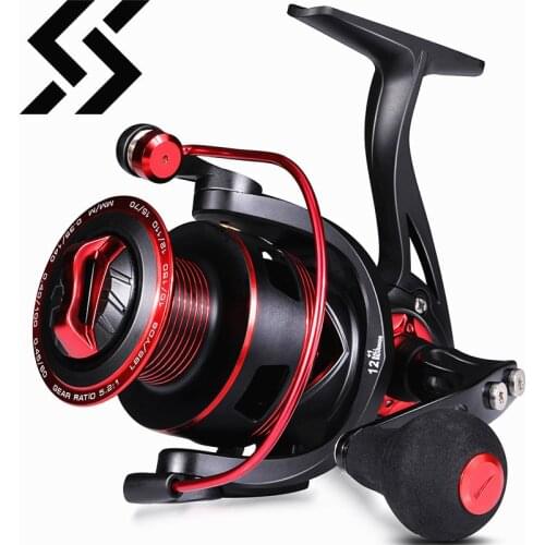 Sougayilang 12+1BB Carp Fishing Reels Right/Left Hand Interchangeable Fishing Reel Saltwater Freshwater Spinning Reel Pesca