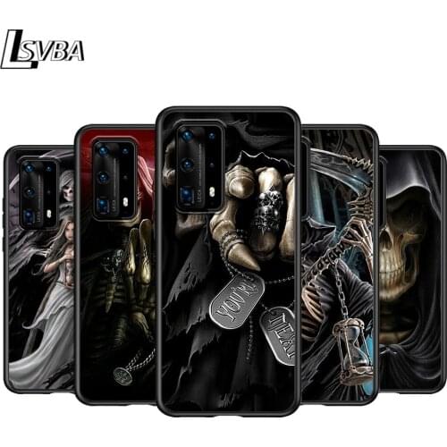 Cool Evil Grim Reaper For Huawei P Smasrt 2018 2019 2020 2021 Smart S/Z Smart Plus Smart Pro Black Soft Cover Phone Case