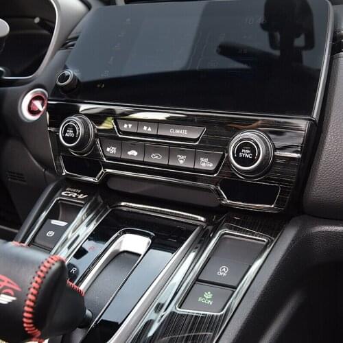 2017 2018 2019 2020 For Honda CR-V CRV Car Air Conditioner Switch Panel Cover Trim Auto Stainless Steel Interior Accessorie