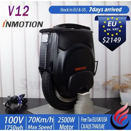 2021 New Inmotion V12 2500W Motor Top Speed 70Km/h 100V 1750Wh Battery 16" Tire Small Size Fast Electric Unicycle Pre-Order