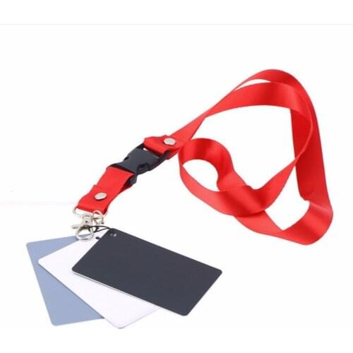 NEW 5pcs black white gray color balance card with strap for camera
