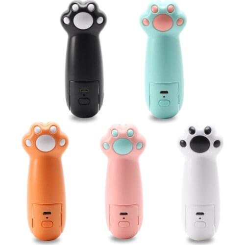 Portable Cat Paw Shaped Handheld Mini Air Cooler Fan USB Rechargeable Small Personal Cooling Tools for Home Office