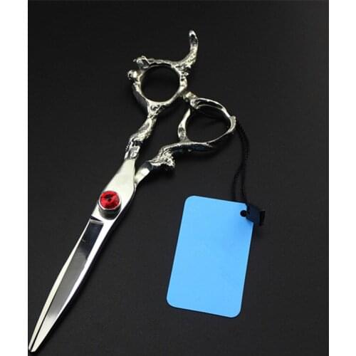 Professional Japan steel 5.5 6'' Dragon hair scissors cutting barber makas haircut scissor thinning shears hairdressing scissors