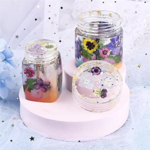 DIY Crystal Polygonal Storage Bottle Silicone Mold Storage Box Resin Carfts Handmade Mould Tools Casting Resin Molds Home Decor