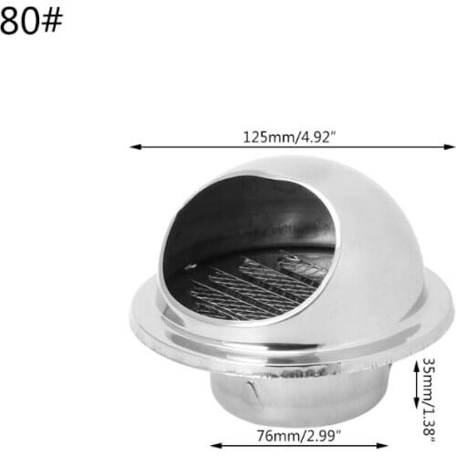 Wall Air Vent Grille Ducting Ventilation Extractor Outlet Louvres Hemisphere Dropshipping