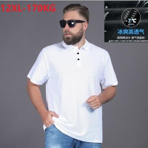 Autumn men polo shirts long sleeve large size 6XL 7XL 8XL 9XL 10XL letter turn down collar tees loose tops black 54 56 58 60 52