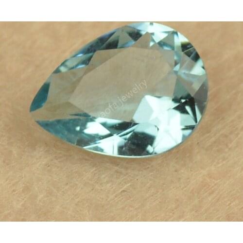 Sale2x3~13x18mm 5A Synthetic Glass 106# Spinel Light Water Blue Pear Shape Teardrop Cut Beads Loose Gemstone Glass Stone For DIY