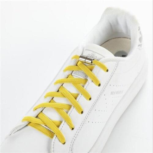 Men No Tie Shoe laces Elastic Shoelaces Metal Lock Creative Kids Adult Sneakers Flat Shoelace Fast Safety Lazy Laces Unisex