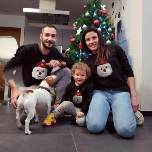 2022 Christmas Family Matching Sweaters Father Mother & Kids Cotton Sweatshirts Autumn Mom Baby Mommy and Me Xmas Clothes