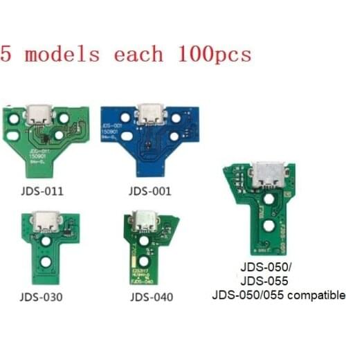 USB Charging Charger Port Connector Dock Board For PS4 joystick JDS-011, JDS-001, JDS-030, JDS-040 and JDS-050/055 each100PCS